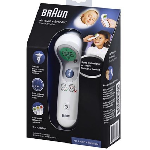 Braun No Touch Forehead Thermometer #1 Brand Recommended by Pediatricians F or C - Picture 2 of 10